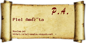 Plel Amáta névjegykártya